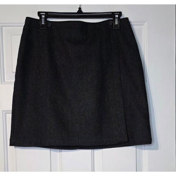 Gap A-Line Skirt Size 10 Short Wool Blend‎ Gray Business - Picture 1 of 6
